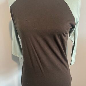 Lularoe Women's Brown and Light Green Top